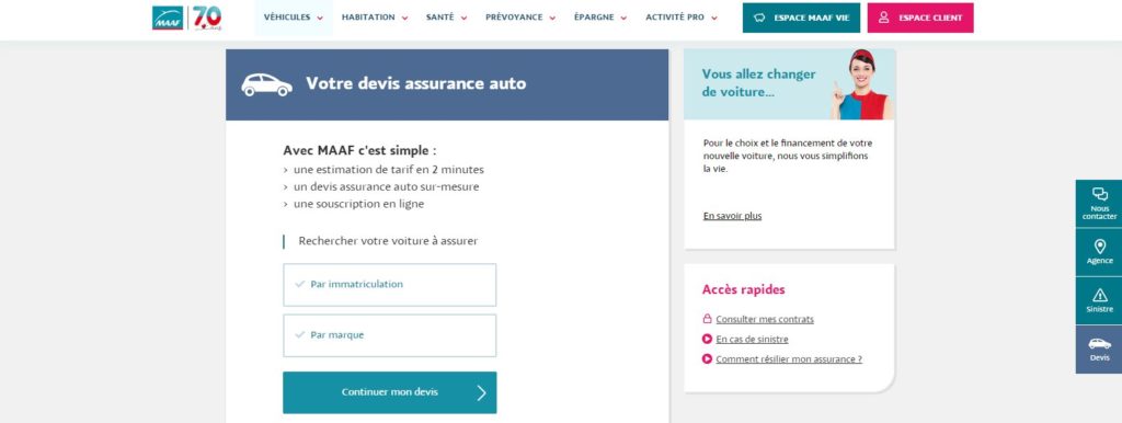 obtenez un devis personnalisé pour votre assurance auto chez maaf. profitez de tarifs compétitifs, d'une couverture adaptée à vos besoins et d'un service client réactif. comparez et choisissez la meilleure option pour protéger votre véhicule.